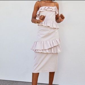 Brock Collection X H&M Lilac Ruffle Midi Dress Size XS